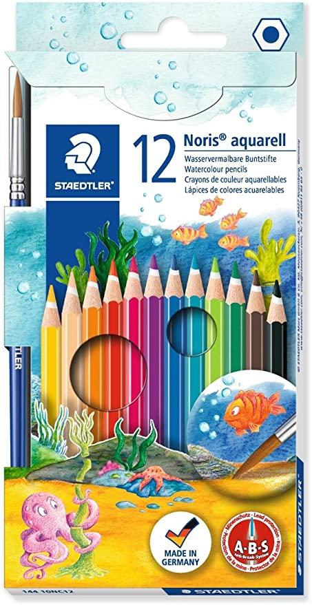 STAEDTLER - LAPICES ACUARELABLES 144 10 NORIS CLUB AQUARELL estuche de 12 (Ref.144 10NC12)