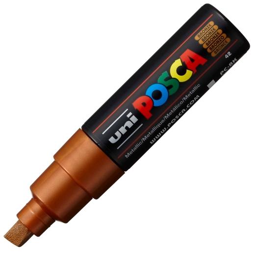 UNI-BALL - MARCADOR T.OPACA NO PERM. UNI POSCA 8,0 (PC-8K) BRONCE METALICO (Ref.113621000)