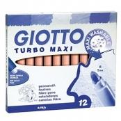 GIOTTO - ROTULADORES TURBO MAXI MARRON ESTUCHE DE 12 (Ref.F456016)