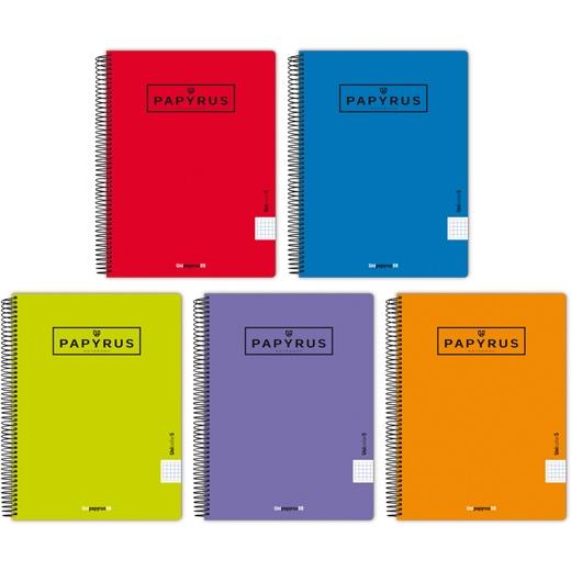 PAPYRUS - BLOC UNICLAS1 tapa PP A4+ 120h CUADRIC.5x5 90g COL.SUR. (Ref.88462193)