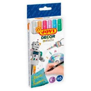 JOVI - ROTULADOR FIBRA DECOR METALIC ESTUCHE de 6 (Ref.1606M)