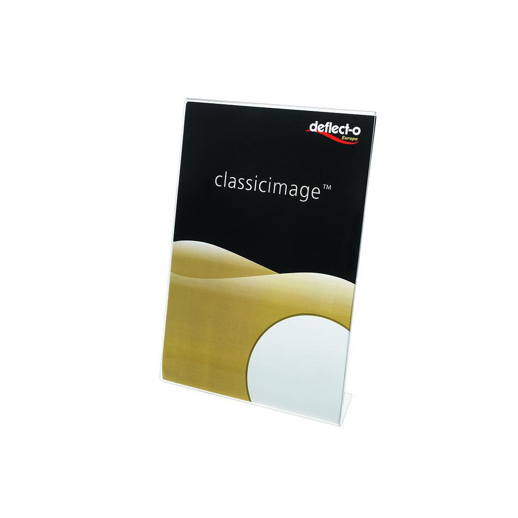 DEFLECTO - EXPOSITOR SOBREMESA DEFLECT-O EN FORMA DE L A5 VERTICAL CRISTAL (Ref.DE47501 CS TP)