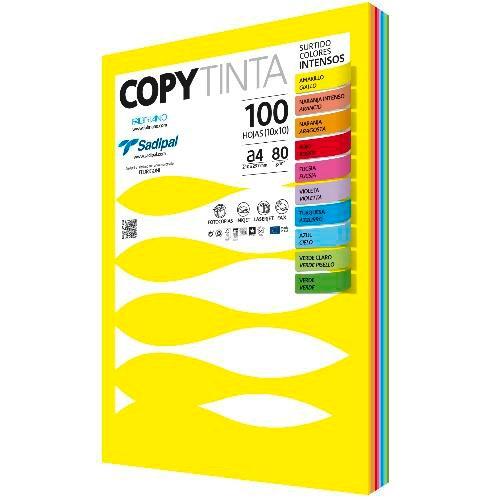 SADIPAL - PAPEL de COLOR A4 COPY TINTA 80g 100h SURTIDO INTENSO (Ref.11303)