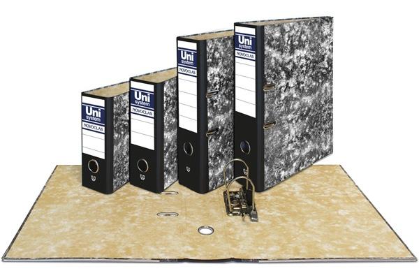 UNISYSTEM - ARCHIVADOR palanca NOVOCLAS CARTON RADO 4º NATURAL 65mm NEGRO (Ref.7489110)