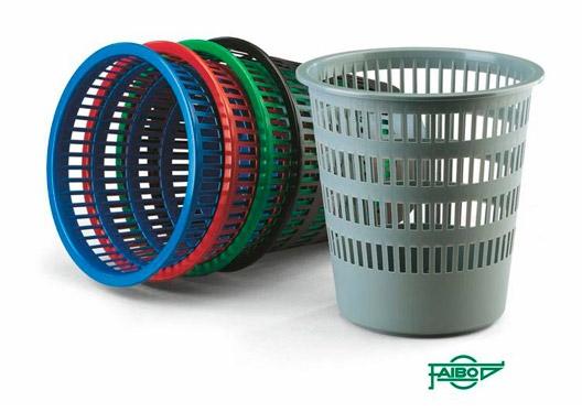 FAIBO - PAPELERA DE PLÁSTICO REJILLA CAPACIDAD 16 LITROS 310X315 MM VERDE (Ref.306-04)