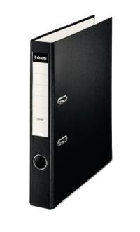 ESSELTE - ARCHIVADOR palanca PLASTICO FORRADO con RADO A4 50mm NEGRO (Ref.624154)
