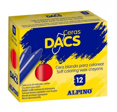 DACS - LAPICES CERA UNICOLOR AZUL CELESTE CAJA DE 12 UNIDADES (Ref.DA060015)
