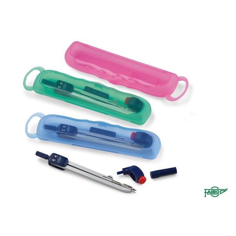 FAIBO - COMPAS ESCOLAR MINAS Y ADAPTADOR UNIVERSAL SERIE 226 EN CAJA VERDE. (Ref.226-04)