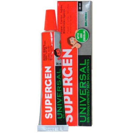 SUPERGEN - PEGAMENTO MULTIUSOS SUPER GEN TRANSPARENTE INCOLORO SIN DISOLVENTES TUBO 20ML (Ref.62620-00000-00)