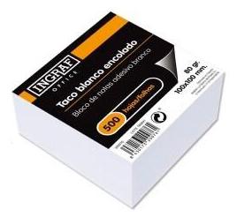 OFFICE CLUB - TACO DE NOTAS ENCOLADAS BLANCO 10X10 CM (Ref.320076)