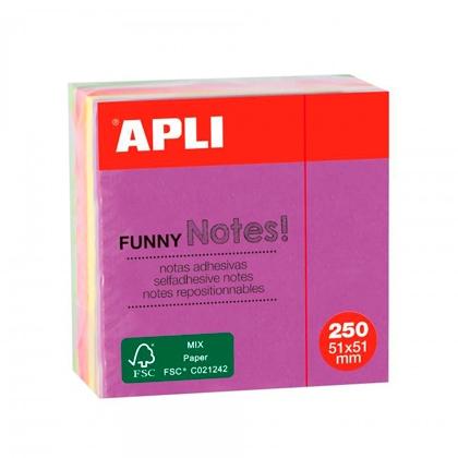 APLI - TACO NOTAS 51X51 CUBO 250h BRILLANTE (5x50h) (Ref.11596)