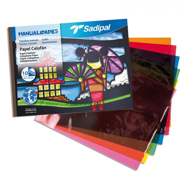 SADIPAL - BLOCK MANUALIDADES 10 hojas PAPEL CELOFAN (Ref.5978)
