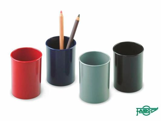 FAIBO - CUBILETE PORTALÁPICES PLÁSTICO OPACO ROJO (Ref.205-03)