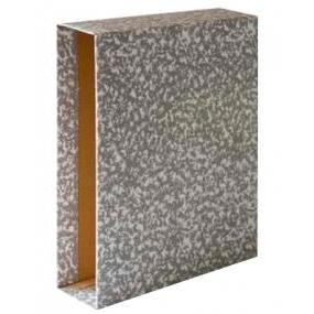 GRAFOPLÁS - CAJA para ARCHIVADOR OLEF Fº 82mm JASPEADO GRIS (Ref.7170071)