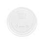 BLANCA - Tapa de plastico biodegradable para vaso de 290 cc paquete de 100 unidades (Ref. 102846)