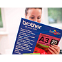 BROTHER - Papel foto brillante a3 260g/m2 paquete 20 hojas (Ref. BP71GA3)