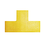 DURABLE - Simbolo adhesivo pvc forma t para delimitacion suelo amarillo 150x100x0,7 mm pack de 10 unidades (Ref. 1700-04)