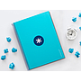ANTARTIK - Cuaderno espiral liderpapel A4 micro tapa forrada 80h 90 gr cuadro 5mm 1 banda 4 taladros turquesa (Ref. KB26)