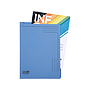 EXACOMPTA - Carpeta dossier uñero clean safe cartulina 400 gr din A4 azul paquete de 5 unidades (Ref. 48122E)