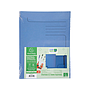 EXACOMPTA - Subcarpeta cartulina clean safe din A4 con 2 solapas azul 400 gr paquete de 5 unidades (Ref. 33122E)