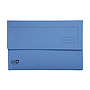 EXACOMPTA - Subcarpeta cartulina clean safe pocket horizontal din A4 con 2 solapas azul 400 gr paquete (Ref. 47222E)