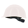 FARU - Casco de proteccion polietileno con ruleta y atalaje 6 puntos ventilado color blanco (Ref. 1470RV-BL)