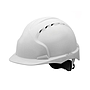 FARU - Casco polietileno ventilado 6 puntos fijacion ajuste ruleta color blanco (Ref. C20RV-BL)