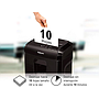 FELLOWES - Destructora de documentos 10m capacidad de corte 10 h seguridad p5 destruye grapas y tarjetas de (Ref. 4630601)