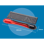 KENSINGTON - Reposamuñecas duo gel teclado color negro/rojo 240x182x25 mm (Ref. 62398)