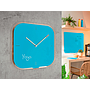 LEITZ - Reloj cosy de pared silencioso cristal 30x30 cm azul (Ref. 90170061)