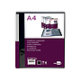 LIDERPAPEL - Carpeta 30 fundas canguro pp din A4 negro opaco portada y lomo personalizable (Ref. JC17)