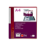 LIDERPAPEL - Carpeta 30 fundas canguro pp din A4 rojo translucido portada y lomo personalizable (Ref. JC20)