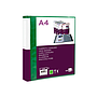LIDERPAPEL - Carpeta 60 fundas canguro pp din A4 verde translucido portada y lomo personalizable (Ref. JC26)