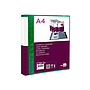 LIDERPAPEL - Carpeta 80 fundas canguro pp din A4 verde translucido portada y lomo personalizable (Ref. JC31)