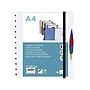 LIDERPAPEL - Carpeta A4 con 40 fundas intercambiables 5 sep sobre y gomilla portada y lomopersonalizable transparente (Ref. JC33)