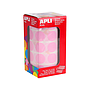 APLI - Gomets autoadhesivo circulares 20 mm rosa rollo con 1770 unidades (Ref. 11489)