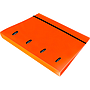 LIDERPAPEL - Carpeta con recambio A4 cuadro 5mm 100 hojas 80g polipropileno 4 anillas 25mm color naranja (Ref. CH58)