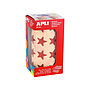 APLI - Gomets autoadhesivo estrella holografico rojo metalizado rollo con 1416 unidades (Ref. 12053)