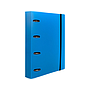 LIDERPAPEL - Carpeta con recambio A4 cuadro 5mm 100 hojas 80g polipropileno 4 anillas mixtas 25mm azul (Ref. CH54)
