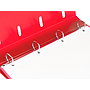 LIDERPAPEL - Carpeta con recambio A4 cuadro 5mm 100 hojas 80g polipropileno 4 anillas mixtas 25mm rojo (Ref. CH55)