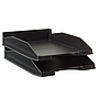 ARCHIVO 2000 - Bandeja sobremesa antimicrobiana sanitized plastico negro apilable 3 posiciones para formatos din (Ref. 742AM NE)