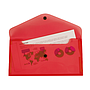 LIDERPAPEL - Carpeta dossier broche polipropileno tamaño sobre americano 260x140 mm rojo translucido (Ref. DS79)