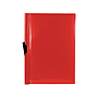 LIDERPAPEL - Carpeta dossier pinza lateral polipropileno din A4 rojo translucido 60 hojas pinza deslizante (Ref. DP26)