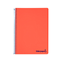 LIDERPAPEL - Cuaderno espiral a5 micro wonder tapa plastico 120h 90g cuadro 5mm 5 bandas 6 taladros color rojo (Ref. BJ70)