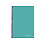 LIDERPAPEL - Cuaderno espiral folio witty tapa dura 80h 75gr cuadro 4mm con margen color turquesa (Ref. BV03)