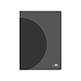 LIDERPAPEL - Libreta 360 tapa de plastico A4 48 hojas 90g/m2 horizontal con doble margen tapa negra (Ref. LF05)