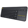 LOGITECH - Teclado k400 plus inalambrico touch pad negro (Ref. 920-007137)