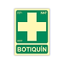 ARCHIVO 2000 - Pictograma botiquin pvc verde luminiscente 224x300 mm (Ref. 6170-05H VE)