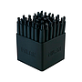 MILAN - Boligrafo p1 retractil 1 mm touch mini negro expositor de 40 unidades (Ref. 176531140)