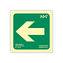 ARCHIVO 2000 - Pictograma flecha izquierda pvc verde luminiscente 224x224 mm (Ref. 6170-10HI VE)